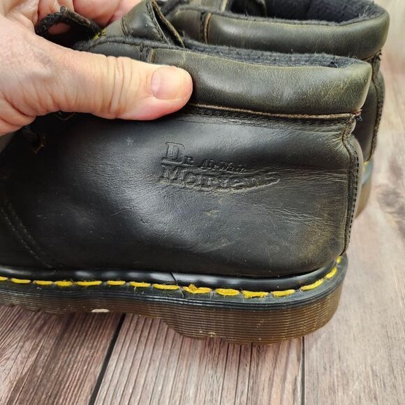Vtg Dr Martens #8057 Y2K Chunky leather Oxford lace-up low-top‎ shoes M5 L6 - Picture 4 of 12